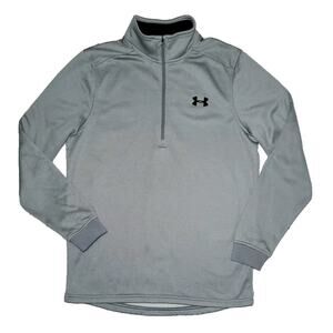 Under Armour Men's Long Sleeve Fleece Coldgear 1/2 Zip‎ Pullover Top Gray Large